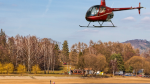 Let vrtulníkem nad Brněnskou přehradu 